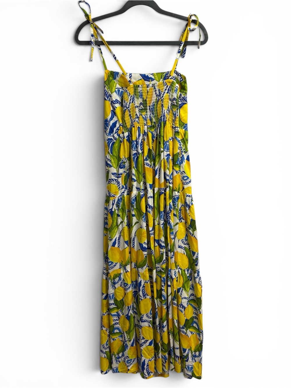 Kenny Flowers The Positano Resort Dress Lemon Print Size Small - Picture 4 of 7